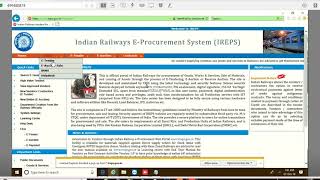 IREPS registration process to participate in railway tenders [upl. by Eelarol]