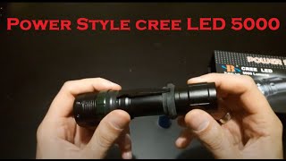 Power Style cree LED 5000 lumens flashlight review [upl. by Neeli]