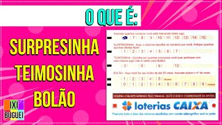 O que é Surpresinha Teimosinha e Bolão  Como Funciona  Loteria Federal  Jogos [upl. by Pelmas38]