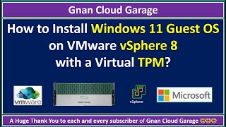 How to Install Windows 11 Guest OS on VMware vSphere 8 with a Virtual TPM [upl. by Readus]