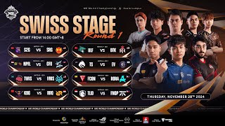 LIVE 🔴 MLBB M6 World Championship  Swiss Stage Day 1 [upl. by Holzman]