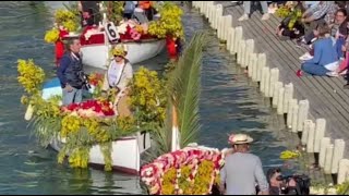 quotCest une très très belle fêtequot  les  très belles  images du combat naval fleuri de Villefranche [upl. by Stich]