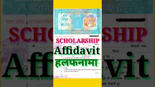 Affidavit Kaise Bhare  Affidavit For Scholarship  Affidavit Kaise Banaye  Halafnama [upl. by Eema292]