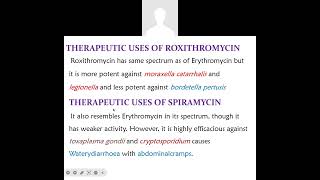 antibiotics part 10 macrolides [upl. by Ressay444]