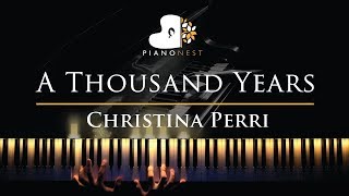 Christina Perri  A Thousand Years  Piano Karaoke  Sing Along Cover with Lyrics [upl. by Yob]