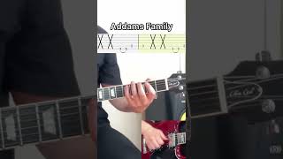 Addams Family Guitar  Tabs guitarsheetmusic guitarbeginner easyguitartabs guitarcover [upl. by Yenroc103]