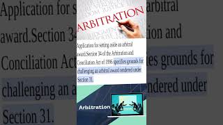 Section 34 of the Arbitration Act  shorts  section34  arbitration  cmlaomol [upl. by Bink]