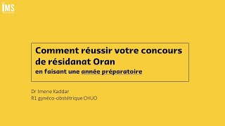 année préparatoire comment réussir votre concours de résidanat à Oran [upl. by Nowed]