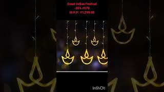 wipro Polycarbonate Garnet 12 Diyas CurtainLed Lights link in description diwali new trending ad [upl. by Abie]