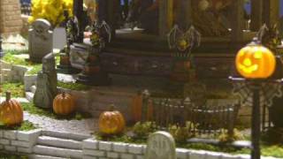 Dept 56 Halloween Village Display  Final Scream Amusment Park [upl. by Saqaw]