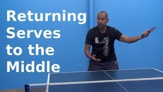 Returning Serves to the Middle  Table Tennis  PingSkills [upl. by Hesther844]