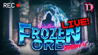 Live Diablo IV  FROZEN ORB  PIT 70  Speed farming and Masterworking  Level 100  Season 4 [upl. by Nnek770]