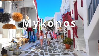 Mykonos Greece Walking Tour  4K 60fps  with Captions [upl. by Taryne]