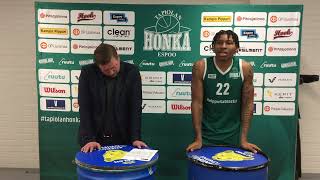 Korisliiga pressi Honka vs Pyrintö 1112024 [upl. by Gardiner]