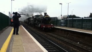 Double Headed Hallage  GWR Hall Class 460 4936 and 4965  23rd March 2013 at Bristol Parkway [upl. by Htebi]