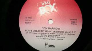 Dont Break My Heart Beat Box Remix  Den Harrow 1987 euro italo disco [upl. by Leis652]