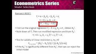 Econometrics  Model Selection [upl. by Atin]