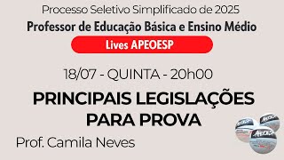 Principais Legislações  Processo de Seleção Simplificado para Professor de Educação Básica SEE SP [upl. by Ingaborg]