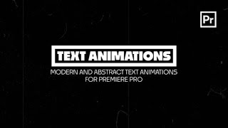 Premiere Pro Template Text Animation [upl. by Luella]