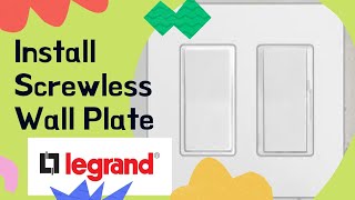 Easy HowTo Install Legrand or Standard Screwless Wall Switch Plate how howto diy [upl. by Anaiek]