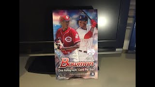 2018 Bowman Baseball Hobby Box  CALLED THE HIT [upl. by Yecad]