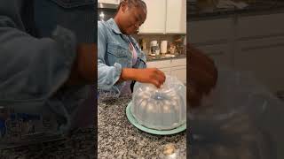 Girl bake cake for the 1st time and this happen 😂 WATCH TIL END shorts [upl. by Ogir]