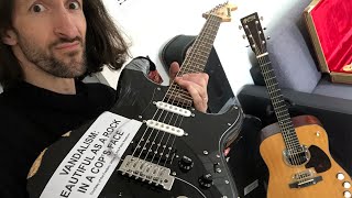 How I made that guitar Kurt Cobain Vandalism Strat live at the Paramount edition by Khristore [upl. by Rame]