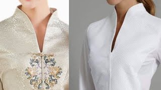 How to make a Built Up Collar  High Neck Collar  Neckline [upl. by Conner]