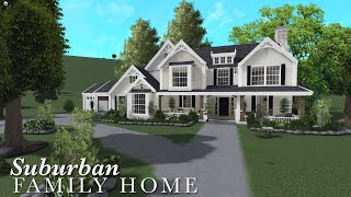 Bloxburg Speedbuild Suburban Family Home [upl. by Gerik]