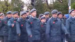 Thornton Cleveleys Remembrance Parade 2015 [upl. by Suoicul130]