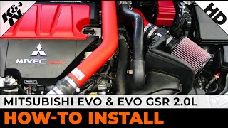 Mitsubishi Evo amp Evo GSR 20L 696546TWR Air Intake Installation [upl. by Annawad]