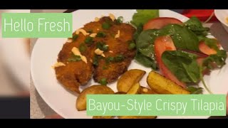 Trying Hello Fresh for the 1st time 1st Recipe BayouStyle Crispy Tilapia [upl. by Latnahs]