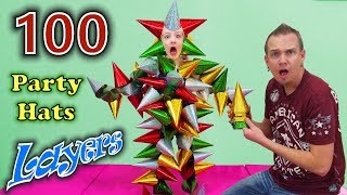 100 Layers of Party Hats Crazy Challenge Accepted [upl. by Kendall]