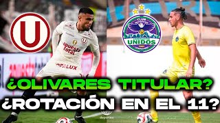 ¿OLIVARES DEBERÍA SER TITULAR PREVIA UNIVERSITARIO VS COMERCIANTES UNIDOS ¿ROTACIÓN EN EL 11 [upl. by Annua209]