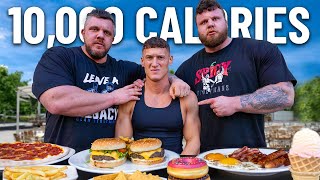 I ate Worlds Strongest Man 10000 CALORIE BULKING DIET ft Stoltman Brothers [upl. by Sweeney]