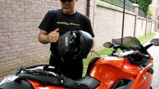 Shark Evoline Motorcycle Helmet converts from FullFace to Open Face [upl. by Etnahs]