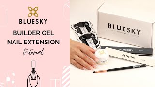 Bluesky Builder Gel Tutorial  How To Create Nail Extensions [upl. by Ayifa946]