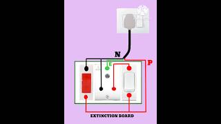 Extension board wiring 1 Switch 1 socket and one indicator wiring connection shorts [upl. by Selfridge]