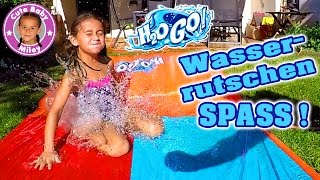 WASSERRUTSCHEN ACTION GARTEN  Waterslide H2O Go for Kids  CuteBabyMiley [upl. by Noskcaj]