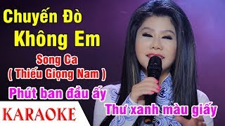 KARAOKE Chuyến Đò Không Em  Beat Song Ca Cùng Sơn Tuyền  Thiếu Giọng Nam Ca Sĩ Ân Thiên Vỹ [upl. by Enaols]