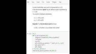 Python Exercise Archimedean spiral python spiral jupyternotebook ipywidgets interactive [upl. by Yliak748]