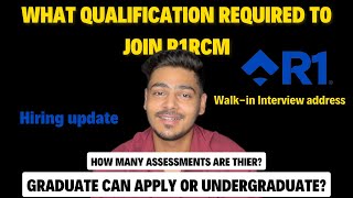 What qualification required to join R1rcm  R1rcm Company  Delhi Wala Yash [upl. by Assillam]