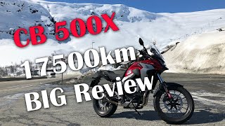 Honda CB500X  17500 km big review [upl. by Ainafets]