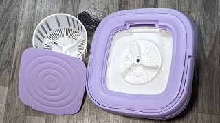 Temu Mini Washing Machine Instructional Video [upl. by Qerat]