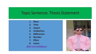 Topic Sentence Thesis Statement Eng Lit with Dr Abbasi [upl. by Clara131]