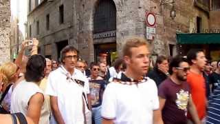 Palio di Siena  March to Piazza del Campo  Contrada della lupa [upl. by Starks]