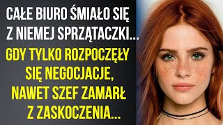 Całe biuro śmiało się z niemej sprzątaczki Podczas negocjacji nawet szefowi zrobiło się głupio [upl. by Stanway]