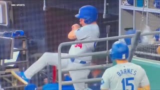 Dodgers bat boy saves Shohei Ohtani from foul ball with incredible catch [upl. by Desta]