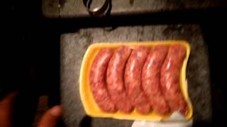 Johnsonville Brats on grill [upl. by Whitcomb]