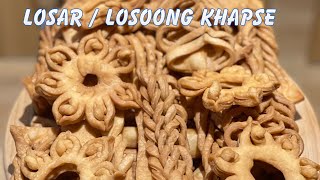 HOW TO MAKE KHAPSE  LOSARLOSSONG RECIPE KHAPSE BY TSHETEN DUKPA [upl. by Naaitsirhc709]